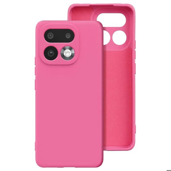 Realme 16 Pro Soft-Touch Silikon Fast Cover -deksel, Rosa Ros