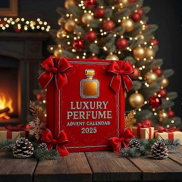 Luksus Parfume Julekalender 2025, 24 Dages Jule Nedtællingskalender med 24 Parfumer Jul 1PC