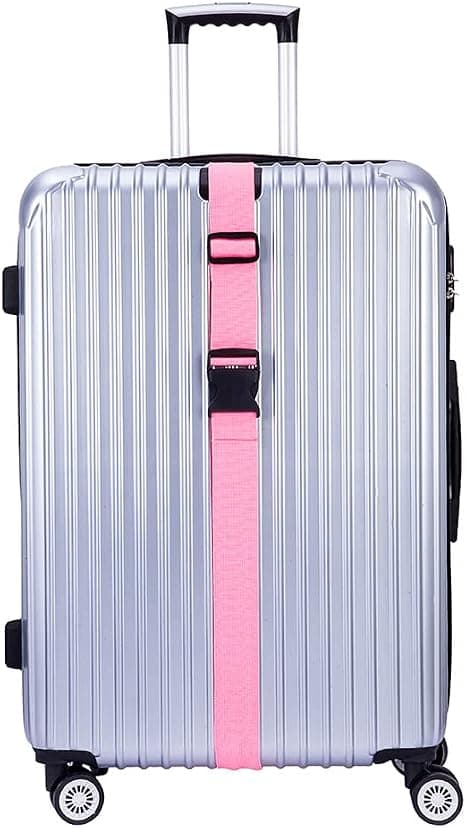 [2F]4 stk bagasjestropper til kofferter, stropper, reisebelter, tilbehør, multifunksjonelle Pink