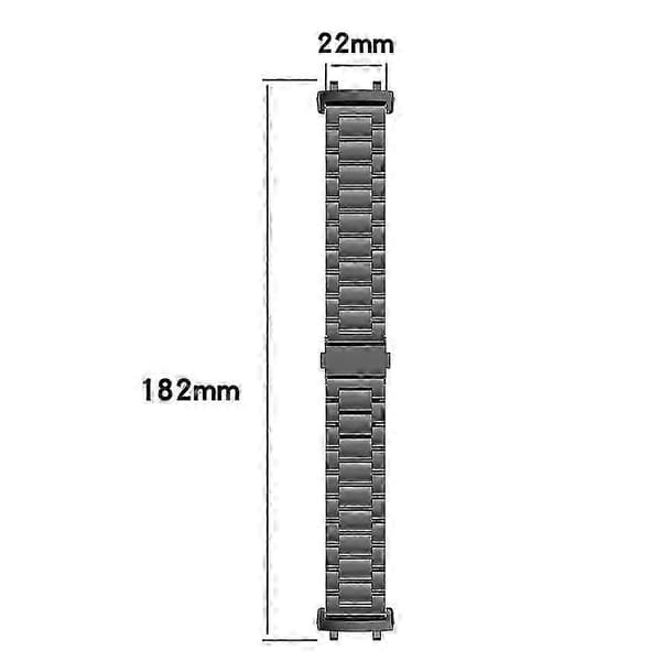 Stålklokkerem Tre Perler Metallrem Tilbehør til Amazfit T-REX3 (Sølv) N