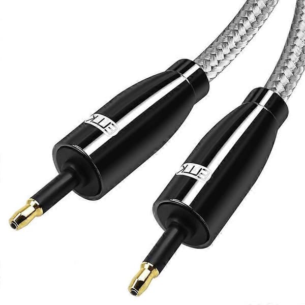 EMK QH4.0 Mini Toslink 3.5mm grensesnitt SPDIF optisk lydfiber, lengde: 15m Black