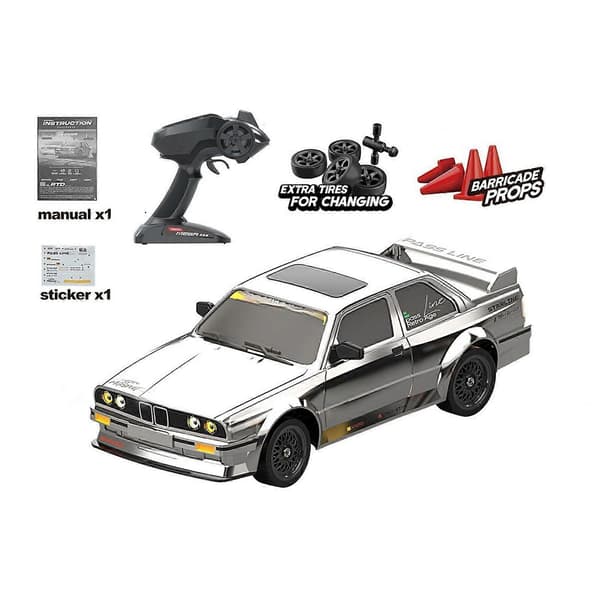 1/16 Radiostyrd Drift RC Bil 4WD 2.4g Mini Racingbil Med ESP Gyro Stabilisering Black
