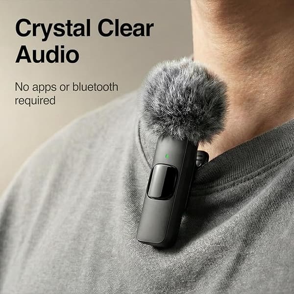 Mini Mic Pro Trådløs Minimikrofon for iPhone, iPad og Android, 2-pakning Lavalier-mikrofoner med USB-C for videoopptak og innholdsskaping