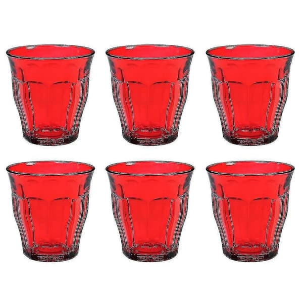 Duralex Sæt med 6 Picardie Farvede Røde Glas 25cl