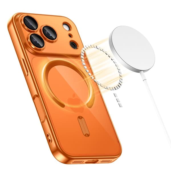 Tech-Protect iPhone 17 Pro Max Cover MagSafe MagFlex Cosmic Orange Orange, Transparent 60