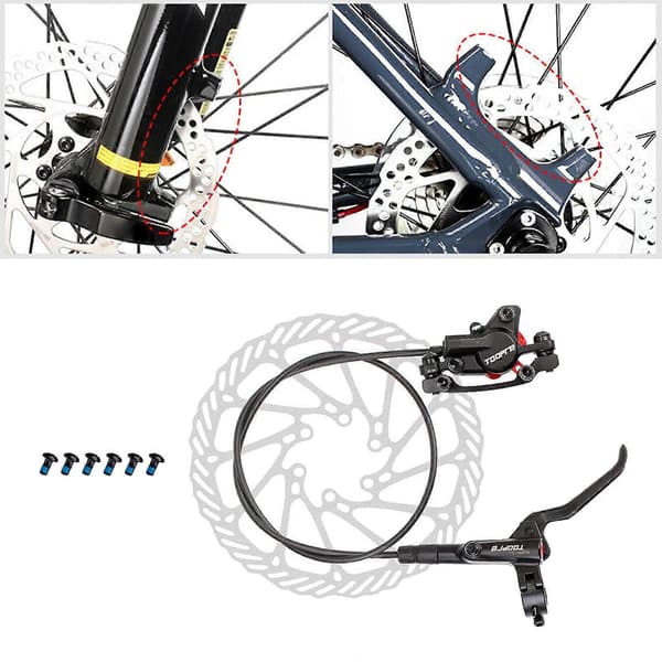 Deluxe cykel hydraulisk skivebremsekaliber sæt cykelolie flydende skivebremse Front