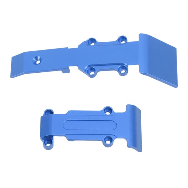 Aluminium RC Bil Skridplade Foran Bagtil til Traxxas 1 16 Revo Slash Blå