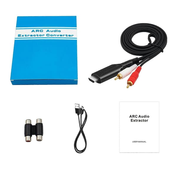 (Ny) 1m HDMI ARC til RCA lydkabel lyduttrekkeradapter for lydsystemer og høyttalere Inte angivet