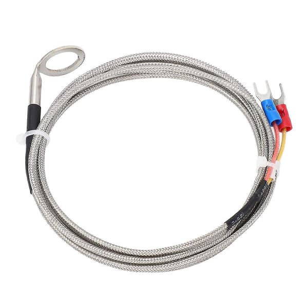 K-typ temperatursensor termoelement rostfritt stål för bilmotor CHT-mätning med 14 mm ID-bricka 2m