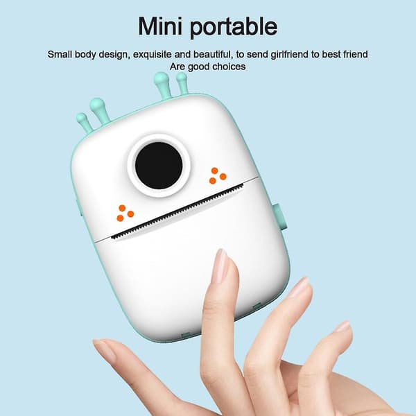 Mini termisk etikettskrivare utskriftspapper BT-kompatibel 200DPI handfri kopiator Rosa