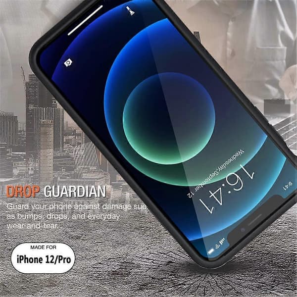 Batterideksel til iPhone 12/12 Pro, [Oppgradert] 7000mAh Oppladbart Ladedeksel (Svart)_max