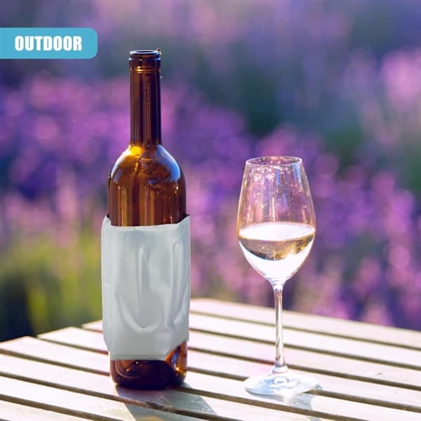 Fleksibel genanvendelig ispose til vin, champagneflasker og dåser, velcro, perfekt til rejser, picnics og køletasker