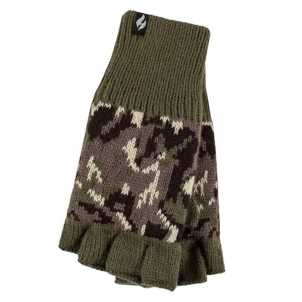 - Termiske fingerløse handsker Kompatibel med mænd Mørk Grå Dark Green One Size
