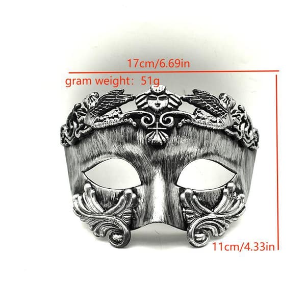 st Egyptiska män forntida grekiska romerska krigare halvmasker Venedig Halloween sminkbal