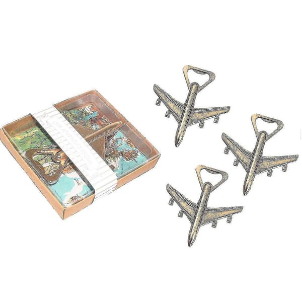 Förpackning med 12 flygplansflasköppnare presentförpackning flygplan resor[2F]