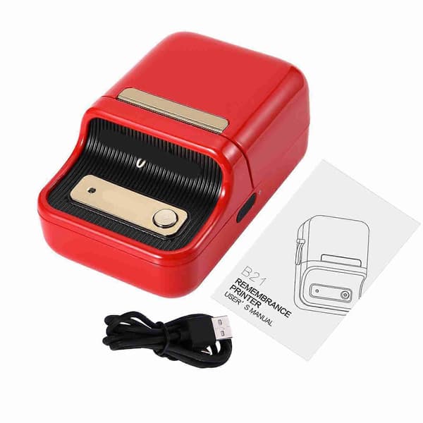 【2F】Etiketprinter Bærbar Bluetooth Etiketmaskine til Kontor Skole Hjem
