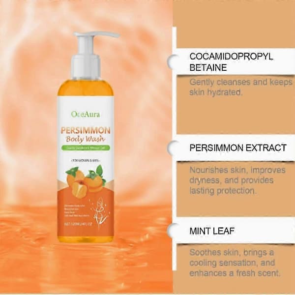 【2F】Kaki kroppsvask for kroppslukt kontroll, eliminerer kroppslukt, nærer huden 2pcs