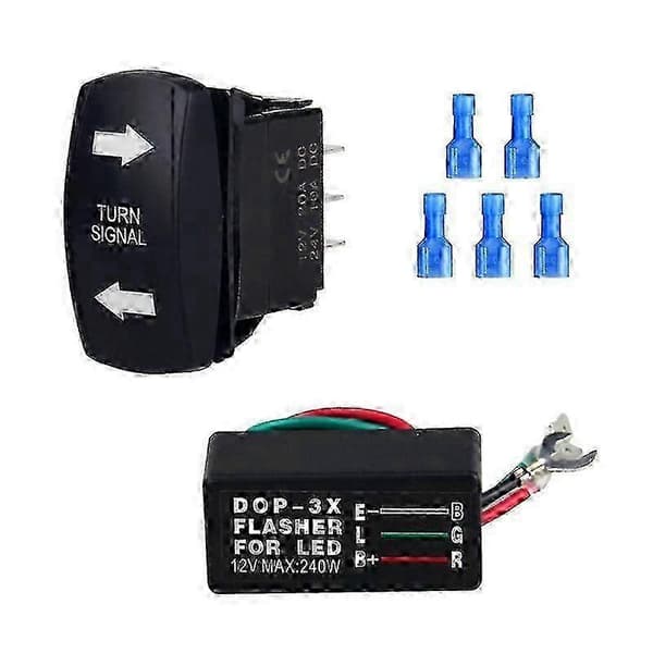12V Universal 3-leder Flash Controller med blinklyskontakt LED-lys blinkrelæ til bådudgave 0718 5 5
