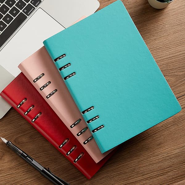 Løsbladet A6 Notesbog Journal Planner Skole Kontorartikler Papirvarer Red