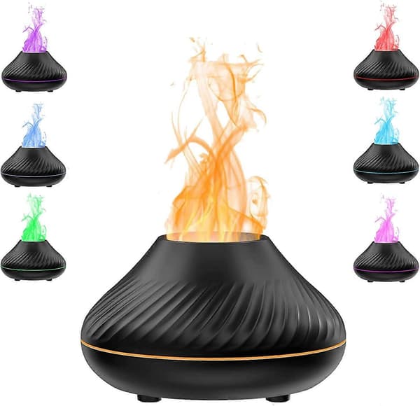 [2F]Flamme luftfukter eterisk oljediffuser, aromaterapi diffuser, super stille bærbar luftfukter med automatisk avslåing (AAA)