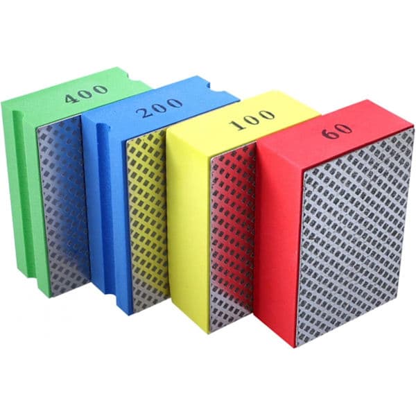 4 stk. diamantpoleringspuder til slibning af keramikglas, slibeblok 60 100 200 400