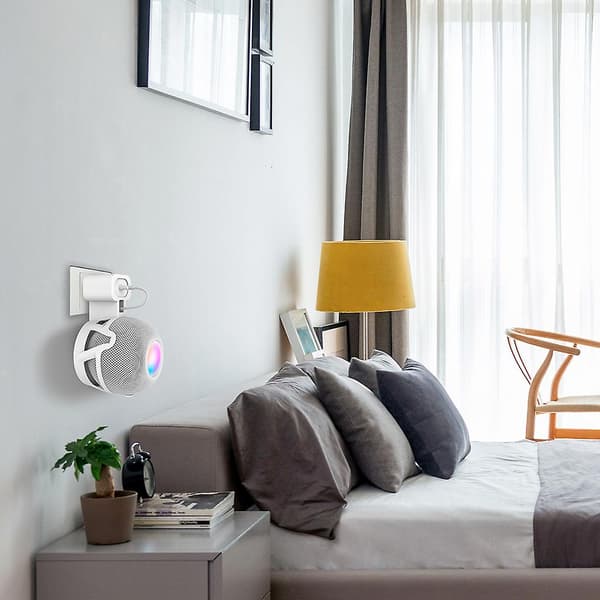 Veggfeste for HomePod Mini, uttaksholder, høyttalerstativ, plassbesparende