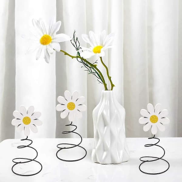 Daisy Tiered Tray Decor Vår Sommar Daisy Decor Rustika Träblocksskyltar Lantlig Heminredning Inflyttningspresentidéer Set om 3 BBM[2F]