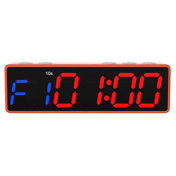 Träning Gym Timer Intervall Timer Klocka LED Intervall Timer Nedräkning/Uppräkning orange