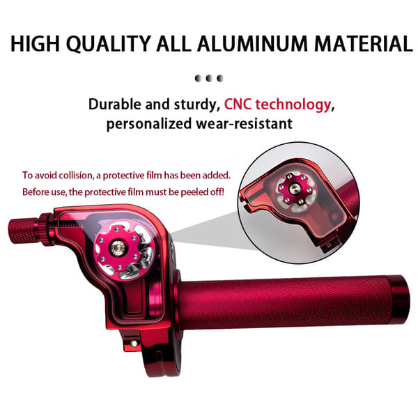 Motorcykel 22mm CNC Gasgreb Aluminium Med Kabel Aks—2f Throttle Cable
