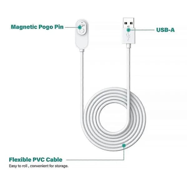 Magnetisk ladekabel for Arlo Pro 3, Arlo Pro 4, Arlo Pro 5S 2k, Arlo Ultra, Arlo Ultra 2 sikkerhetskamera kabel 3m