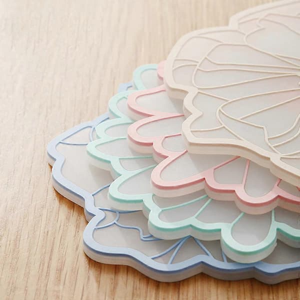 4 stk. blomsterformede underlegg Isolasjonsbordmatte Sklisikker koppmatte for drikkekrus