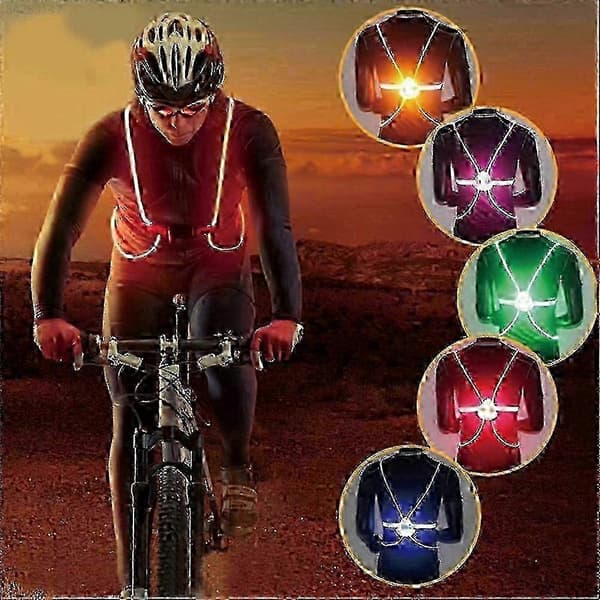 Utomhus 360 Reflekterande LED-blixtkörväst Hög synlighet Nattlöpning Cykling Ridning Säkerhet Cykelväst 25-26s