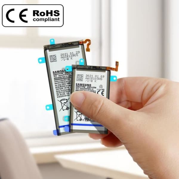 Internt batteri - SAMSUNG - Galaxy Z Fold 2 - 2275 mAh + 2155 mAh - Lithium-ion - Sort Svart