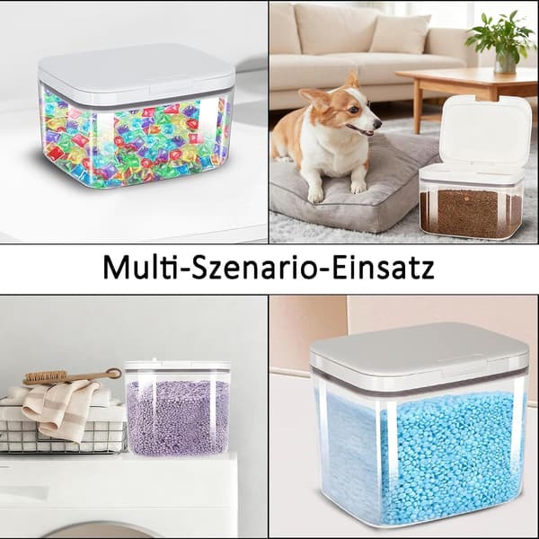 Detergent Storage 2.8L/4.5L/5.5L Storage Box with Lid Airtight Detergent Container 4.5L