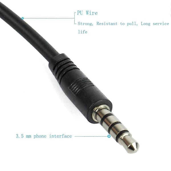 【2F】R-151 1-stifts 3,5 mm strupmikrofon med hörsnäcka