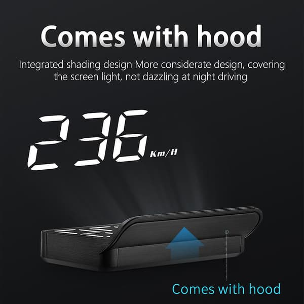 Bil Digital HUD for Head Up Display Måler Overhastighet Speedometer Advarselsalarm