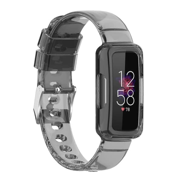 Gennemsigtig silikone integreret urrem til Fitbit Luxe Transparent Pink