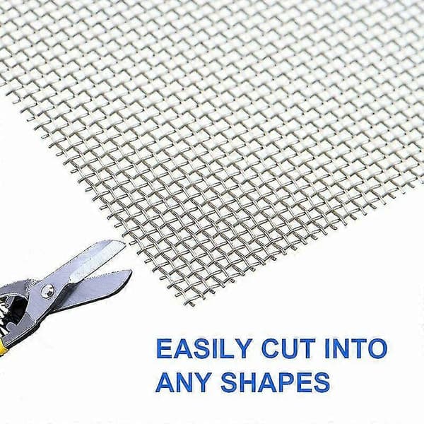 [2F] Pakke med 304 netting av rustfritt stål, 11,8 X 8,2 (300 X 210 mm) luftnett, 1 mm hull, 20 mesh.