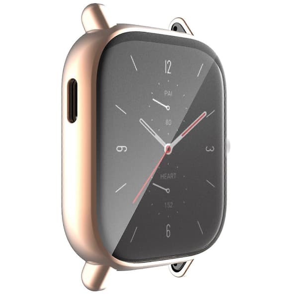 For Amazfit GTS 2 Full Coverage TPU Electroplating Watch Case Rose Gold
