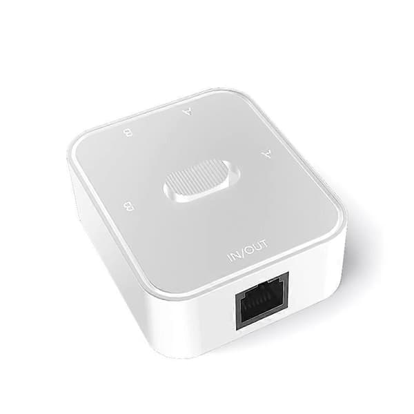 2 Port RJ45 LAN CAT6 Switch Selector 1000Mbps 2 ind 1 ud / 1 ind 2 ud 2 ind 1 ud RJ45 Netværkssplitter