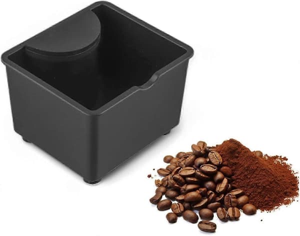Espresso Knock Box 4,7 tum med halkfri bas, brusreducering, diskmaskinssäker för kaffesump
