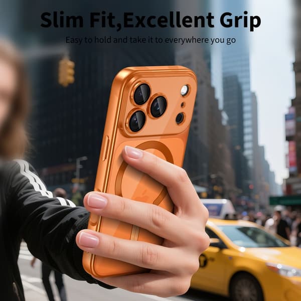 Tech-Protect iPhone 17 Pro Max Kuori MagSafe MagFlex Cosmic Orange Orange, Transparent 60