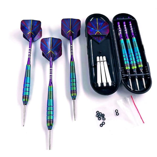 Stålspids Dart Sæt, 3 Professionelle Pile med 6 Premium Aluminium Skafter