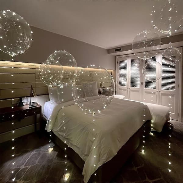 10 stk. Varmhvide LED-balloner, lysende bold_kvalitetsgave