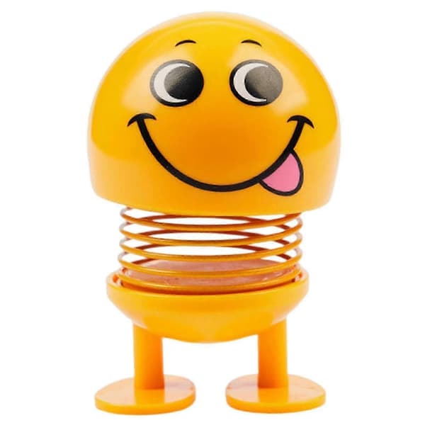 Fjäderbobblehead-docka - Dansande figurleksak för bilinstrumentbrädan, passar olika fordonsmärken No. 6 Cute