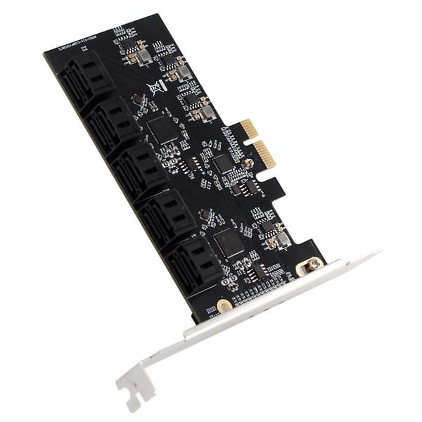 10 portar PCI SATA-kontroller internt expansionskort PCI-E till SATA 3.0-adapter