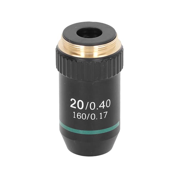 Akromatisk Messing Forkromet 20X Mikroskop Objektivlinse 20,2 mm Grænseflade—dt