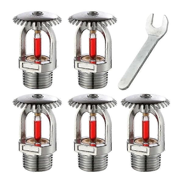 【2F】5 stk. brannsprinklerhode - 155, Uprig2F Sprinklerhoder Vannspray-opp 68 Rask respons 1/2 tomme NPT