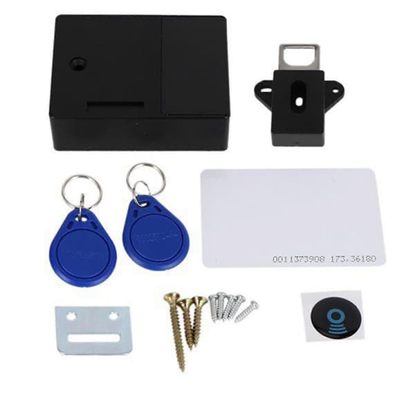 Osynligt elektroniskt skåplås, dolt lås, DIY RFID-lås för träskåp, låda, skåp A