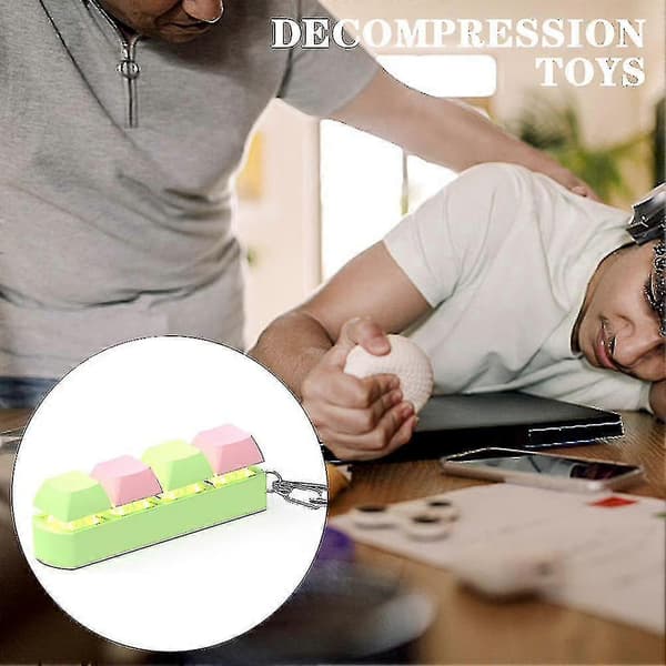 [2F]4-tasters tastaturfidgetleker for stresslindring Lette dekompresjonsleker for gutter jenter kvinner menn